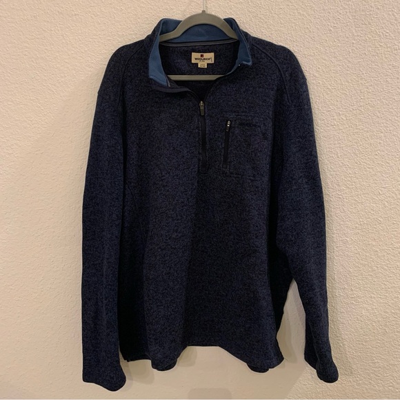 Woolrich men’s XXL 2XL navy quarter zip pullover sweatshirt - Picture 1 of 6